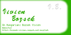 vivien bozsek business card